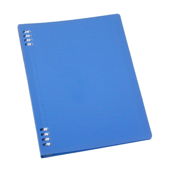 1 Pc Wrist-Friendly Split 8-Ring Notebook, One-Hand Slide Lock Fillable Binder 9.06 x 7.09 Inches with Premium Paper, Matte Poly Jacket, Ocean Blue