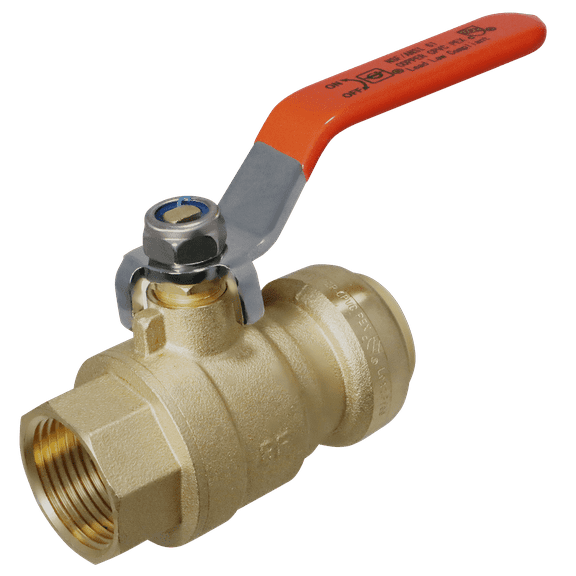 1 Pc XFITTING 1" Push Fit X 1" Female NPT Ball Valve, 1 Inch Push to Connect Female Ball Valve