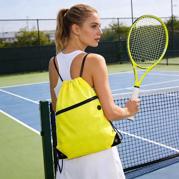 1 Pc Yellow Drawstring Backpack Drawstring Bag Bulk Sports Cinch Bags String Backpack Storage Bags for Gym Traveling
