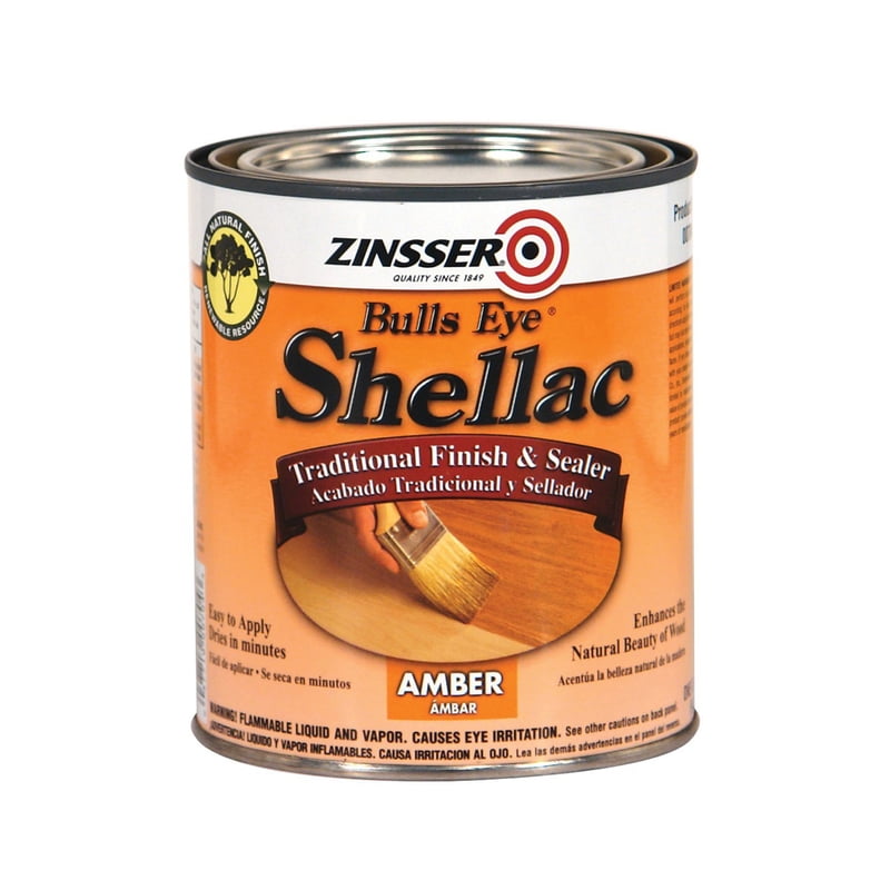 1 Pc, Zinsser Bulls Eye Amber Shellac Finish And Sealer 1 Qt