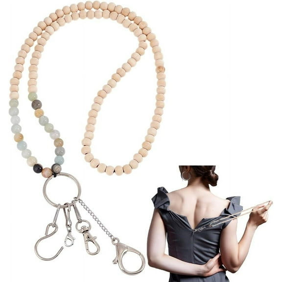 1 Pc Zipper Helper Pull for Dress Zipper Puller Helper with 4 Hooks Zipper Extender for Dress and BootsClear