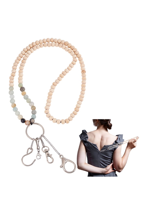 1 Pc Zipper Helper Pull for Dress Zipper Puller Helper with 4 Hooks Zipper Extender for Dress and BootsDIY