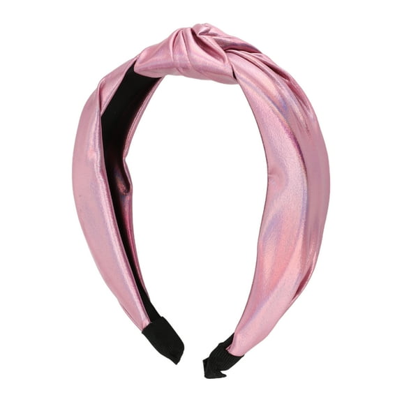 1 Pc legant Glossy Knotted Wide Hairband for Women for Girls 6.69"x5.12" Pink