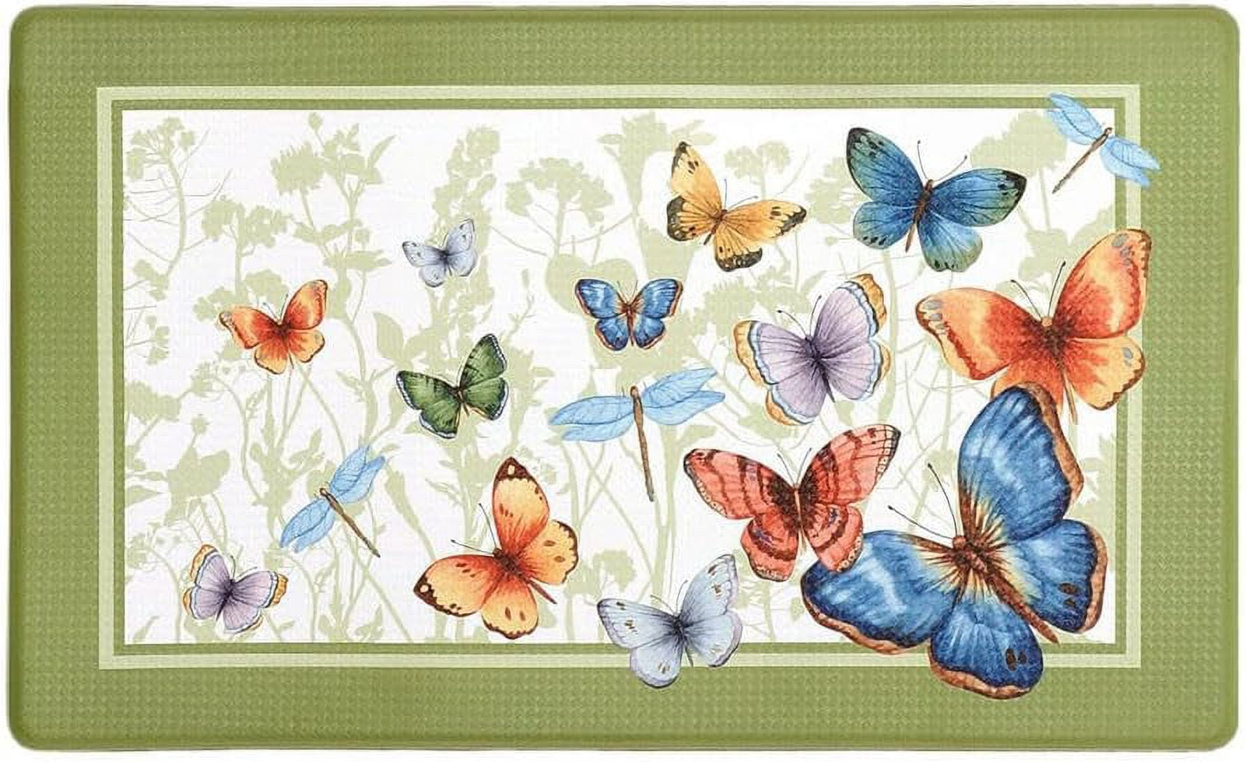 1 Pc Of Butterflies Prairie Memory Foam Anti-Fatigue Kitchen Floor Mat 18 X 30 1 Pc Of Butterflies Prairie Memory Foam Anti-Fatigue Kitchen Floor Mat 18 X 30