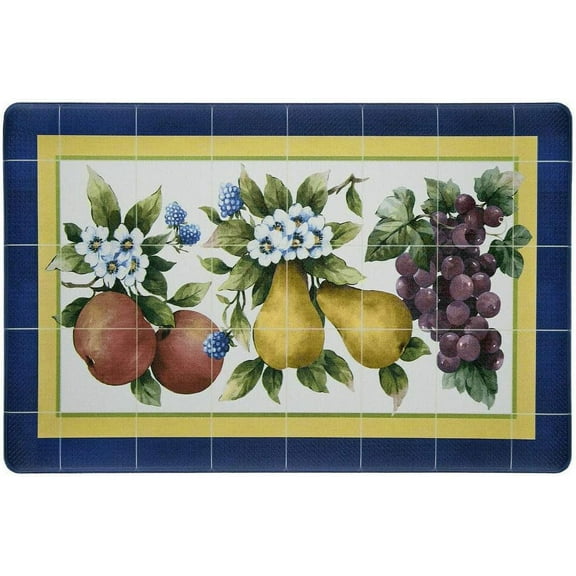 1 Pc of Fruity Tiles Memory Vine Fruits Foam Anti-Fatigue Kitchen Floor Mat 18" x 30"