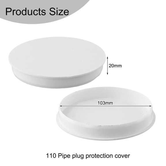 1 Pcs 110mm PVC Pipe Cap Decorative Cover Pipe Insert Plug Water Stop Hose End Connector Adapter Proof Pipe Cap Protective Cap