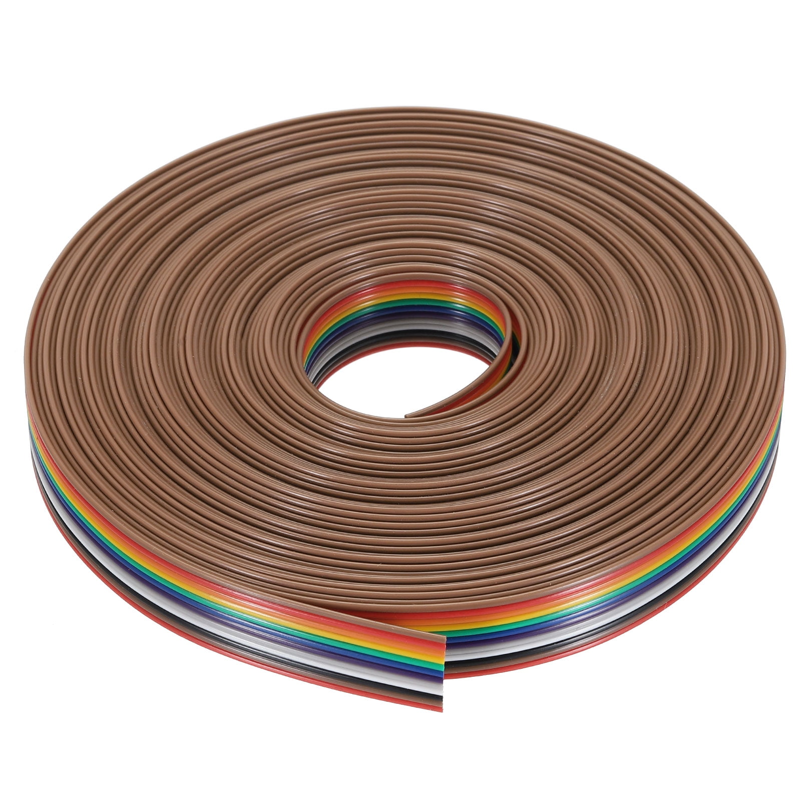 1 Pcs 12 Pin Flat Rainbow Ribbon Cable 32.8FT 1.27mm Pitch Breadboard Jumper Wires
