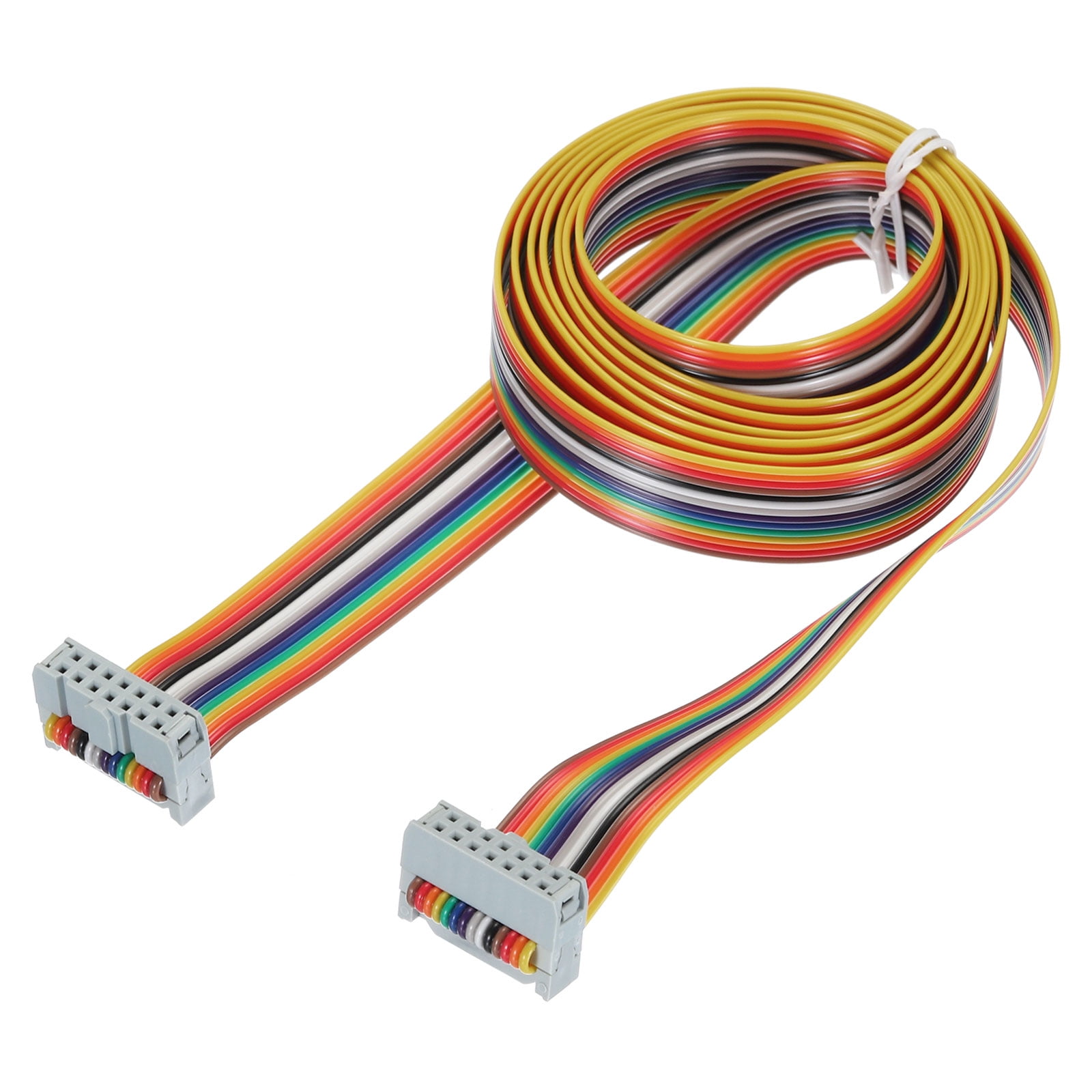 1 Pcs 14 Pin Flat Rainbow Ribbon Cable FC/FC Female Connector 4.9FT 2