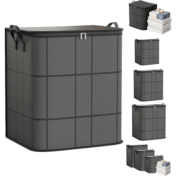 1 Pcs 140L Sturdy Oversized Storage Bag Organizer,Waterproof Non-Woven Moving Bags with Double Zippers & Reinforced Handles for Moving Supplies,Traveling,Clothes,Blankets