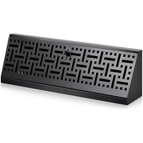 1 Pcs 15 Inch Baseboard Register Vent Covers, Black Heavy Duty Steel Air Diffuser with Adjustable Lever for Floor/Wall Duct Openings - Easy Install HVAC Supply Diffuser