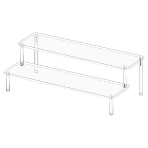 1 Pcs 2 Layers Clear Acrylic Display Riser, Clear Computer Stand for Laptop, Pc, Printer, Desktop Ergonomic, Desk Riser Work from Home Accessories Office Supplies Platform Save Space