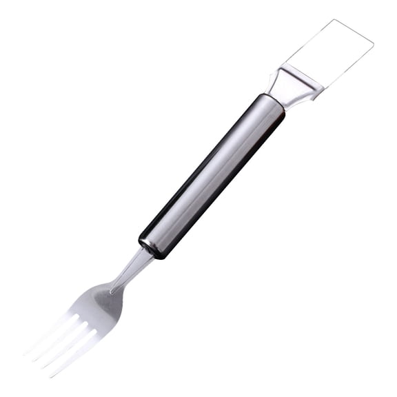 1 Pcs 2-in-1 Stainless Steel Watermelon Cutter and Fork, Dual Head Fruit Slicer for Melon, Dragon Fruit, and Kitchen Dessert – Durable, Rust-Resistant, Easy Grip, Easy to Clean