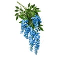 thumbnail image 1 of 1 Pcs 20" Silk Wisteria Artificial Flowers, Fake Wisteria Floral Hanging Plant Garland, for Home Decor, Party, Floor Vase, Balcony, Wedding Arrangement Decoration, 1 of 5