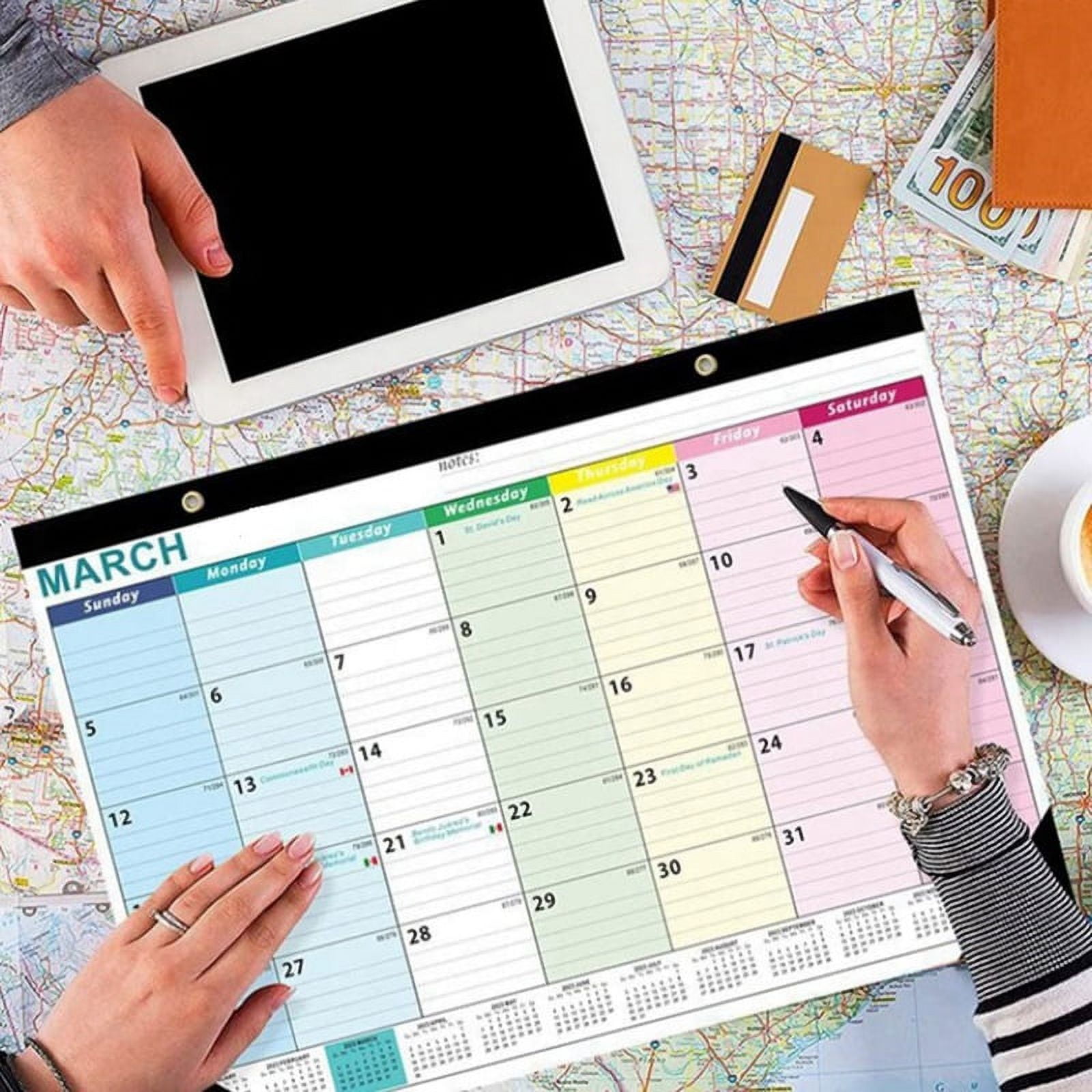 1 Pcs 2024 Calendar Wall Calendar 2024 2025, 18 Months Wall Calendar