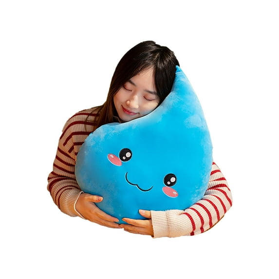 WYZCTTD 1 Pcs 21.6 inch Expression Water Droplet Pillow,Throw Pillow Soft Plush Floor Cushions Room Decor for Bedroom Living Room Sofa Bed