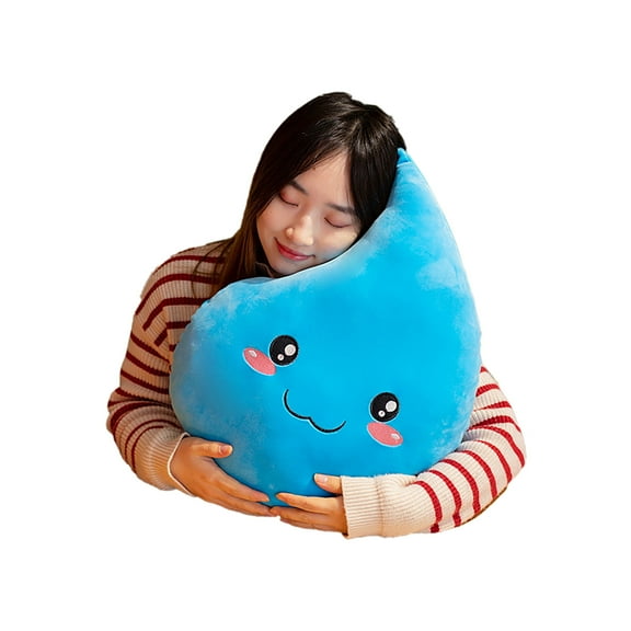 WYZCTTD 1 Pcs 21.6 inch Expression Water Droplet Pillow,Throw Pillow Soft Plush Floor Cushions Room Decor for Bedroom Living Room Sofa Bed