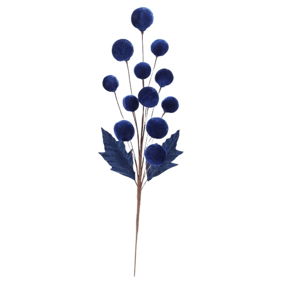 1 Pcs 21.65 Inch Christmas Tree Picks,Artificial Christmas Ornament,Spheres Ball Pick Velvet Xmas Tree Branch Hanging Decoration,for Christmas Wreath Wedding DIY Crafts Party Decor