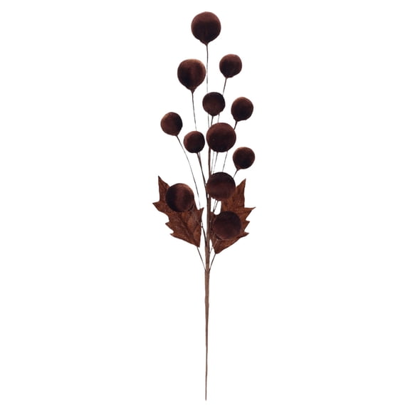 1 Pcs 21.65 Inch Christmas Tree Picks,Artificial Christmas Ornament,Spheres Ball Pick Velvet Xmas Tree Branch Hanging Decoration,for Christmas Wreath Wedding DIY Crafts Party Decor