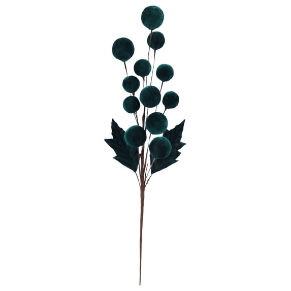 1 Pcs 21.65 Inch Christmas Tree Picks,Artificial Christmas Ornament,Spheres Ball Pick Velvet Xmas Tree Branch Hanging Decoration,for Christmas Wreath Wedding DIY Crafts Party Decor