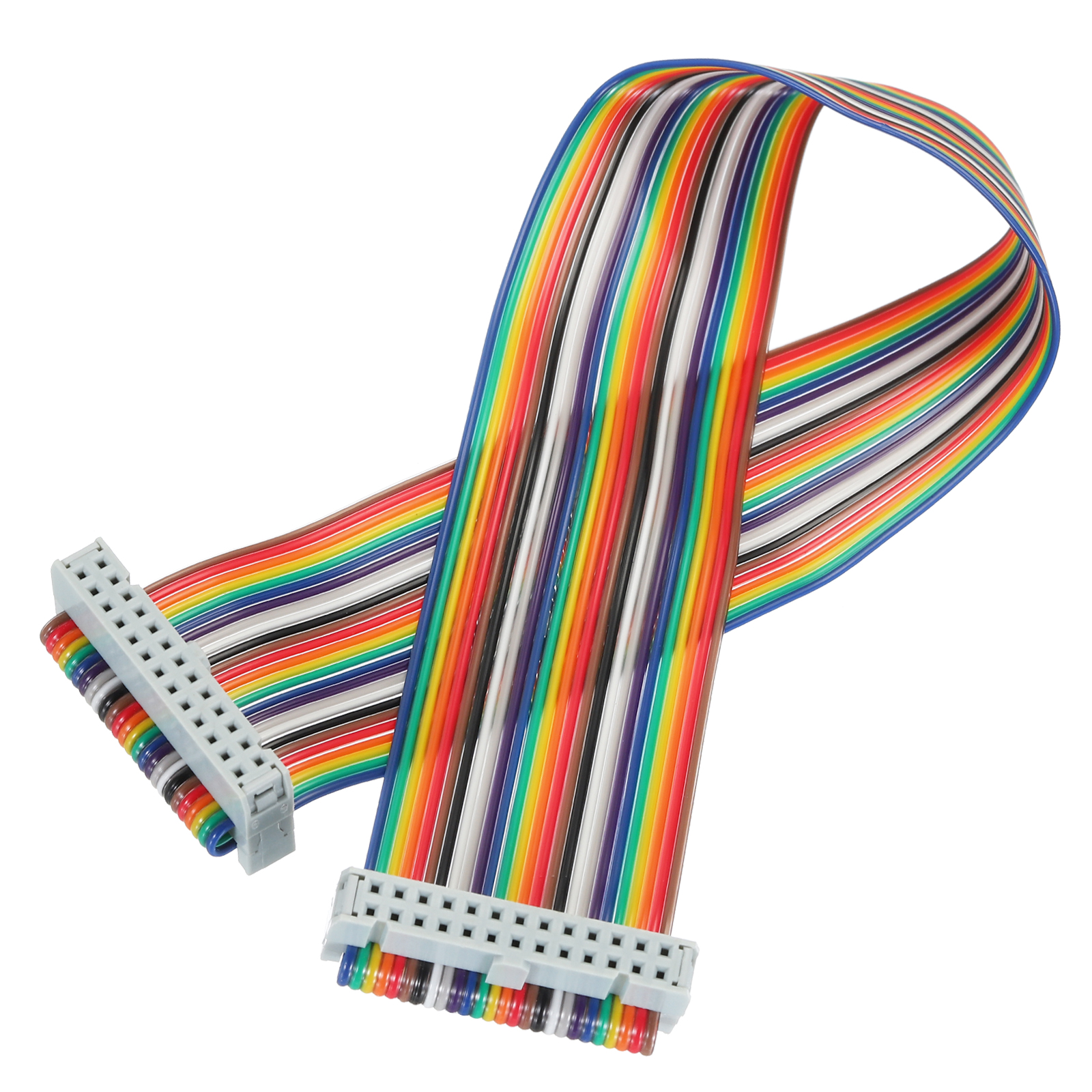 1 Pcs 26 Pin Flat Rainbow Ribbon Cable FC/FC Female Connector 1FT 2