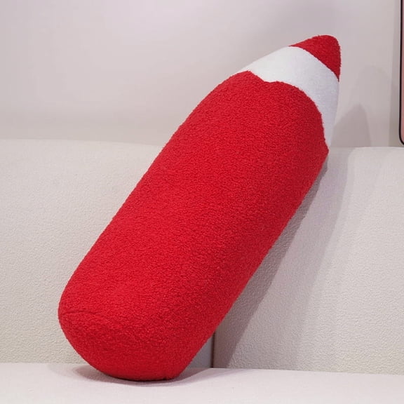 1 Pcs 27in Large Pencil Pillow Cute Classroom Pillows Welcome Back School Cushion Cute Pencil Plush Decor for School Reading Corner Plush Decoration Teacher GiftBright Red