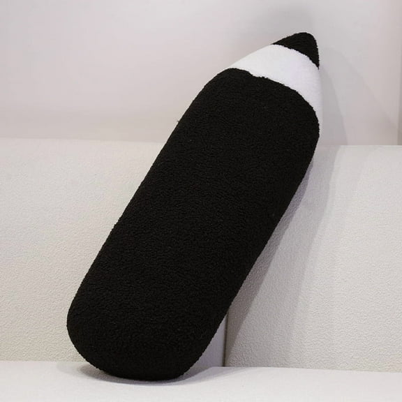 1 Pcs 27in Large Pencil Pillow Cute Classroom Pillows Welcome Back School Cushion Cute Pencil Plush Decor for School Reading Corner Plush Decoration Teacher GiftBlack