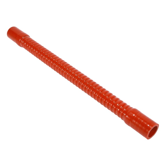 1 Pcs 28mm 1.10" ID 500mm 19.69" Length 0 Degree Red Car Threaded Silicone Hose Universal
