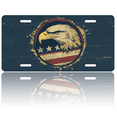 thumbnail image 1 of 1 Pcs 2D Flat License Plate Covers & Frames, American Eagle For Decorative Front, Waterproof For Decoration Aluminum License Plate Covers & Frames Cover For Men Women, 12" X 6", 1 of 7