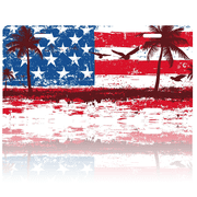 1 Pcs 2D Flat License Plate Covers & Frames, American Flag For Decorative Front, Waterproof For Decoration Aluminum License Plate Covers & Frames Cover For Men Women, 12 X 6