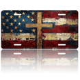 thumbnail image 1 of 1 Pcs 2D Flat License Plate Covers & Frames, American Flag For Decorative Front, Waterproof For Decoration Aluminum License Plate Covers & Frames Cover For Men Women, 12" X 6", 1 of 7