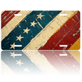 thumbnail image 1 of 1 Pcs 2D Flat License Plate Covers & Frames, American Flag For Decorative Front, Waterproof For Decoration Aluminum License Plate Covers & Frames Cover For Men Women, 12" X 6", 1 of 7