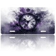 thumbnail image 1 of 1 Pcs 2D Flat License Plate Covers & Frames, Ancient pocket watch For Decorative Front, Waterproof For Decoration Aluminum License Plate Covers & Frames Cover For Men Women, 12" X 6", 1 of 7