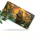 thumbnail image 1 of 1 Pcs 2D Flat License Plate Covers & Frames, Beaver For Decorative Front, Waterproof For Decoration Aluminum License Plate Covers & Frames Cover For Men Women, 12" X 6", 1 of 6
