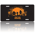 thumbnail image 1 of 1 Pcs 2D Flat License Plate Covers & Frames, Bigfoot Dont stop believing For Decorative Front, Waterproof For Decoration Aluminum License Plate Covers & Frames Cover For Men Women, 12" X 6", 1 of 7