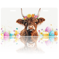 thumbnail image 1 of 1 Pcs 2D Flat License Plate Covers & Frames, Calf with Easter For Decorative Front, Waterproof For Decoration Aluminum License Plate Covers & Frames Cover For Men Women, 12" X 6", 1 of 7
