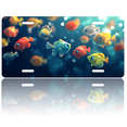 thumbnail image 1 of 1 Pcs 2D Flat License Plate Covers & Frames, Colorful Cartoon For Decorative Front, Waterproof For Decoration Aluminum License Plate Covers & Frames Cover For Men Women, 12" X 6", 1 of 7