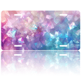 1 Pcs 2D Flat License Plate Covers & Frames, Colorful Crystals For ...