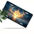 thumbnail image 1 of 1 Pcs 2D Flat License Plate Covers & Frames, Cross in the Sky For Decorative Front, Waterproof For Decoration Aluminum License Plate Covers & Frames Cover For Men Women, 12" X 6", 1 of 6