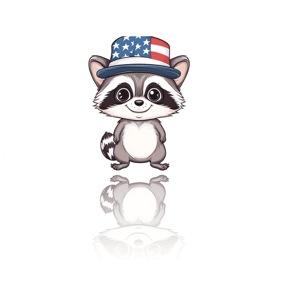 1 Pcs 2D Flat License Plate Covers & Frames, Cute Raccoon with American For Decorative Front, Waterproof For Decoration Aluminum License Plate Covers & Frames Cover For Men Women, 12" X 6"