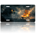 thumbnail image 1 of 1 Pcs 2D Flat License Plate Covers & Frames, A Dark Eagle For Decorative Front, Waterproof For Decoration Aluminum License Plate Covers & Frames Cover For Men Women, 12" X 6", 1 of 7