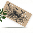 thumbnail image 1 of 1 Pcs 2D Flat License Plate Covers & Frames, A Deer with Birds For Decorative Front, Waterproof For Decoration Aluminum License Plate Covers & Frames Cover For Men Women, 12" X 6", 1 of 6