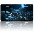 thumbnail image 1 of 1 Pcs 2D Flat License Plate Covers & Frames, A Digital Dragonfly For Decorative Front, Waterproof For Decoration Aluminum License Plate Covers & Frames Cover For Men Women, 12" X 6", 1 of 7