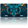 thumbnail image 1 of 1 Pcs 2D Flat License Plate Covers & Frames, Digital Tiger For Decorative Front, Waterproof For Decoration Aluminum License Plate Covers & Frames Cover For Men Women, 12" X 6", 1 of 7