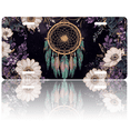 thumbnail image 1 of 1 Pcs 2D Flat License Plate Covers & Frames, Dream Catcher with Floral For Decorative Front, Waterproof For Decoration Aluminum License Plate Covers & Frames Cover For Men Women, 12" X 6", 1 of 7