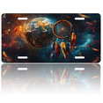 thumbnail image 1 of 1 Pcs 2D Flat License Plate Covers & Frames, Dreamcatcher For Decorative Front, Waterproof For Decoration Aluminum License Plate Covers & Frames Cover For Men Women, 12" X 6", 1 of 7