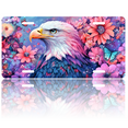 thumbnail image 1 of 1 Pcs 2D Flat License Plate Covers & Frames, Eagle among Flowers For Decorative Front, Waterproof For Decoration Aluminum License Plate Covers & Frames Cover For Men Women, 12" X 6", 1 of 7