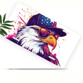 thumbnail image 1 of 1 Pcs 2D Flat License Plate Covers & Frames, Eagle wearing a hat For Decorative Front, Waterproof For Decoration Aluminum License Plate Covers & Frames Cover For Men Women, 12" X 6", 1 of 6