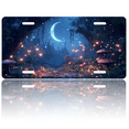 thumbnail image 1 of 1 Pcs 2D Flat License Plate Covers & Frames, Enchanted Forest at Night For Decorative Front, Waterproof For Decoration Aluminum License Plate Covers & Frames Cover For Men Women, 12" X 6", 1 of 7