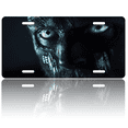 thumbnail image 1 of 1 Pcs 2D Flat License Plate Covers & Frames, Face with Fear For Decorative Front, Waterproof For Decoration Aluminum License Plate Covers & Frames Cover For Men Women, 12" X 6", 1 of 7
