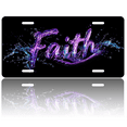 thumbnail image 1 of 1 Pcs 2D Flat License Plate Covers & Frames, Faith For Decorative Front, Waterproof For Decoration Aluminum License Plate Covers & Frames Cover For Men Women, 12" X 6", 1 of 7
